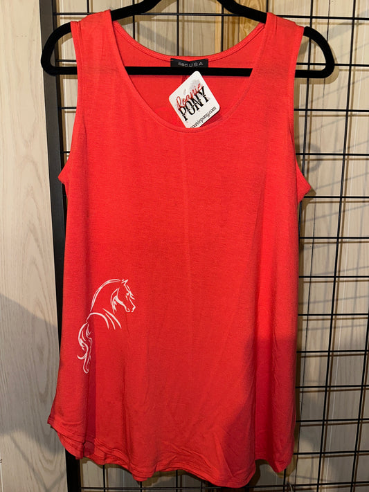 Horse Silhouette Flowing Tank