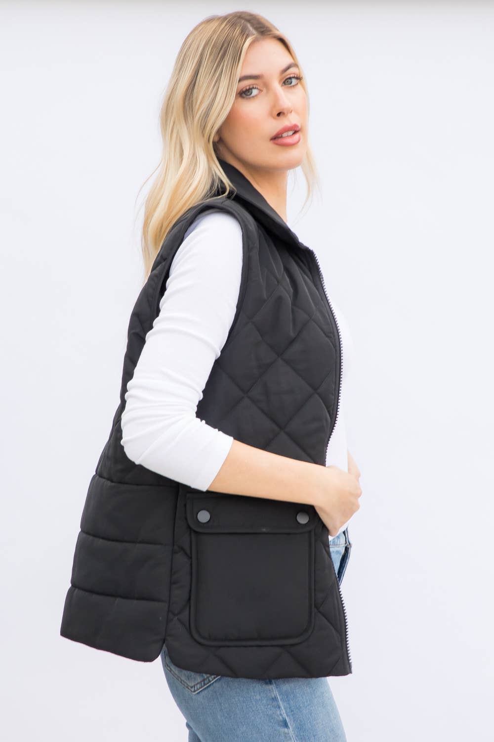 Western Ride On Right On Quilted Vest